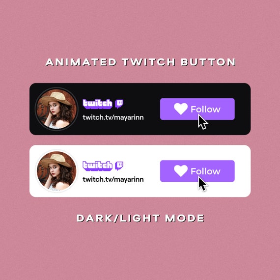 Custom Animated Twitch Follow Button Overlay for Intro Videos | Etsy