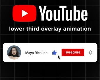 Personlig animerad YouTube-prenumerationsknappöverlägg - Perfekt för videointroduktioner och varumärkesbyggande