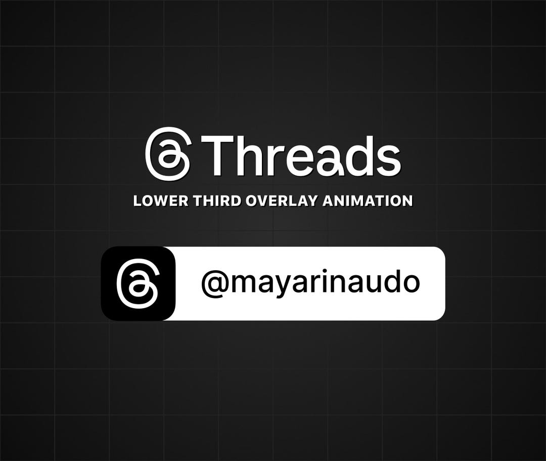 Animated Threads Button Overlay for Youtube Intro Videos V3 - Etsy
