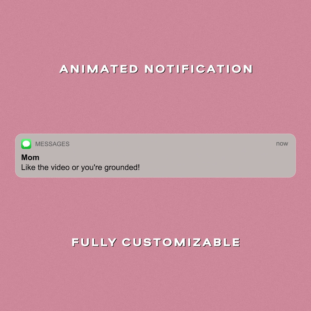 Custom Animated Imessage Notification Button Overlay for Intro Videos ...