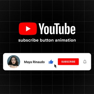 Personalized Animated YouTube Subscribe Button Overlay - Perfect for Video Intros & Branding