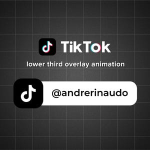 Custom Animated TikTok Button Overlay for Youtube Intro Videos vlog