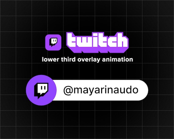 Animated Twitch Button Overlay for Youtube Intro Videos v2