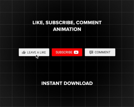 Animated Subscribe Button Overlay for Intro Videos Like