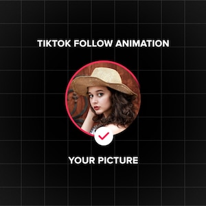 Custom Animated TikTok Follow Overlay for Videos