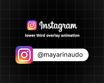 Animiertes Instagram Button Overlay für Youtube Intro Videos