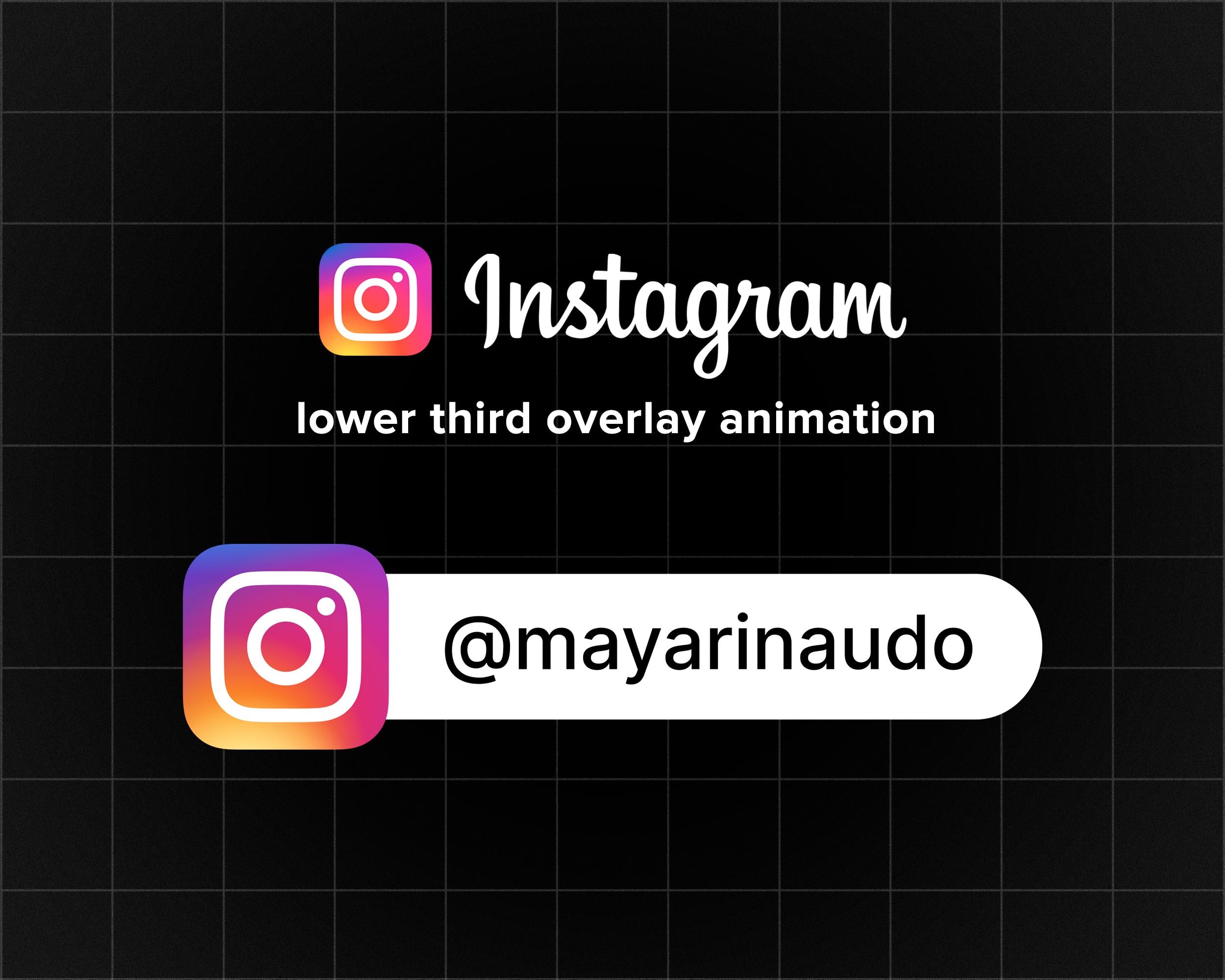 Custom Animated Instagram Button Overlay for Youtube Intro Videos - Etsy