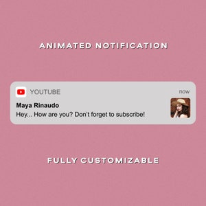 Custom Animated Youtube Subscribe notification Button Overlay for Intro Videos