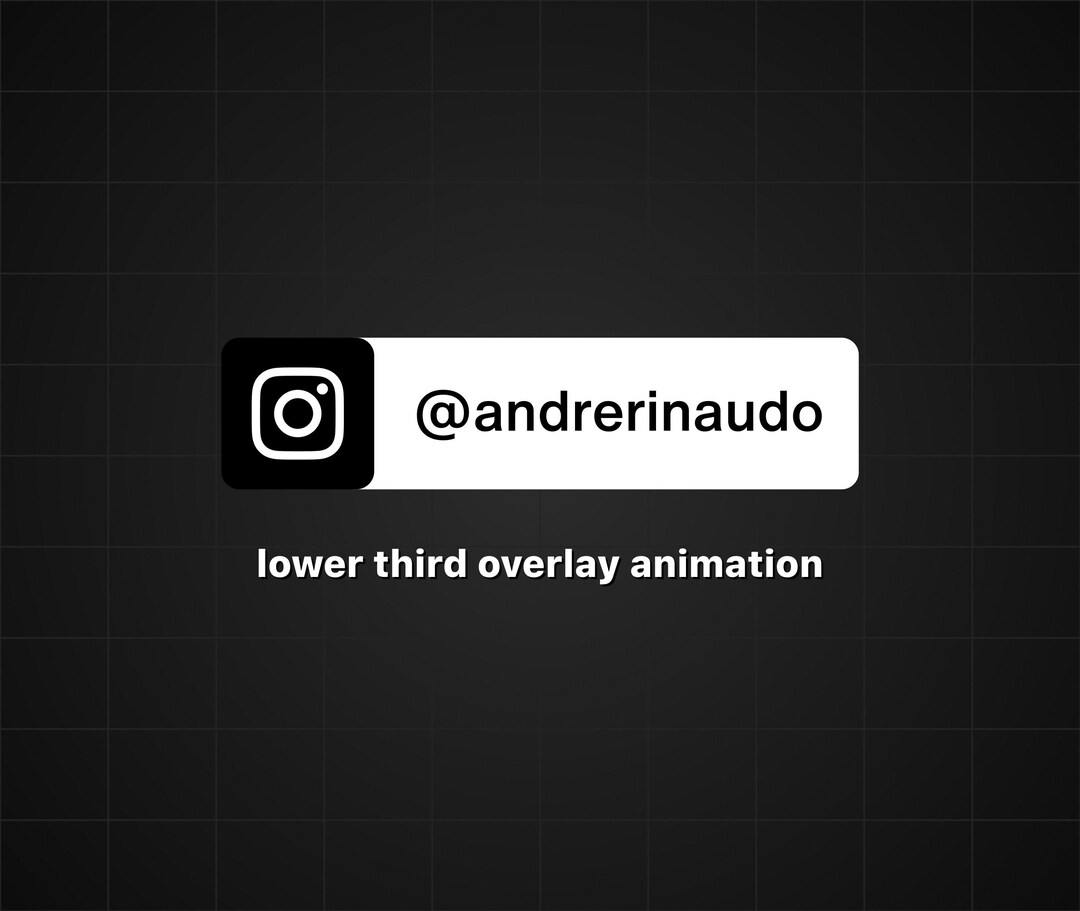 Custom Animated Social Media Instagram Button Overlay for Youtube Intro ...