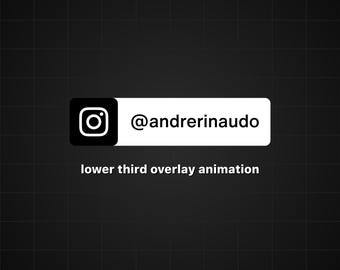 Custom Animated Social Media Instagram Button Overlay for Youtube Intro Videos