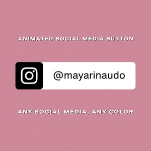 Custom Animated Social Media Instagram Button Overlay for Youtube Intro Videos