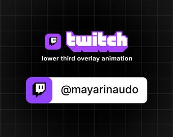Animated Twitch Button Overlay for Youtube Intro Videos v3