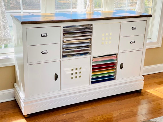 Original Home Office Craft Station Hutch