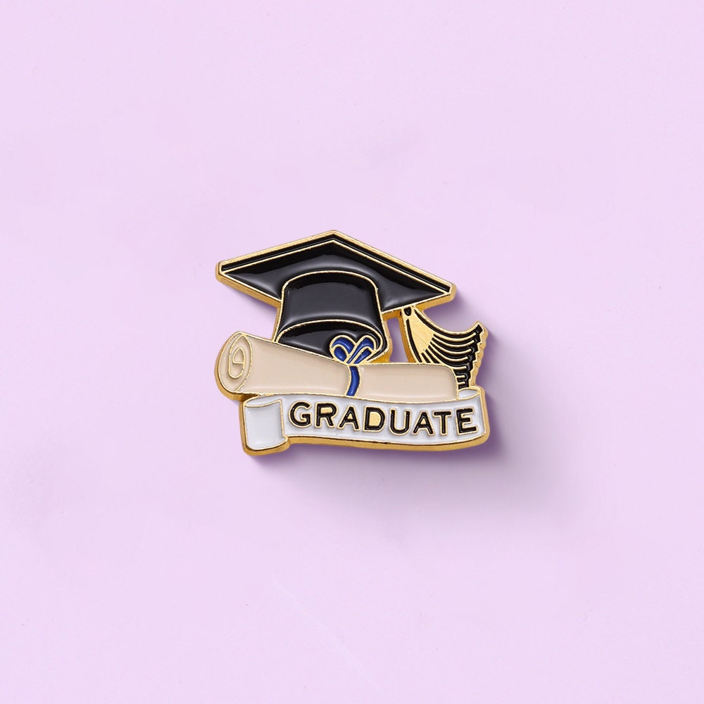 Graduation Trencher Cap Hard Pin Brooch Pin Set Hard Enamel Etsy UK