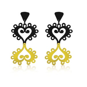 Silver Earrings Eros  Handmade Greek Silver _Gold