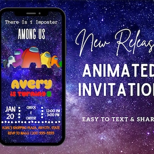 Among Us Birthday Invitation, Among Us Party Theme, Among Us Party Invite, Among Us Birthday, Among Us Digital Invitation, Party Theme Ideas