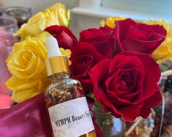 NYMPH Beauty Spell Oil (30ml) with satin pouch - intention oil, conjure oil, magick oil, ritual oil, manifestation oil, witchcraft
