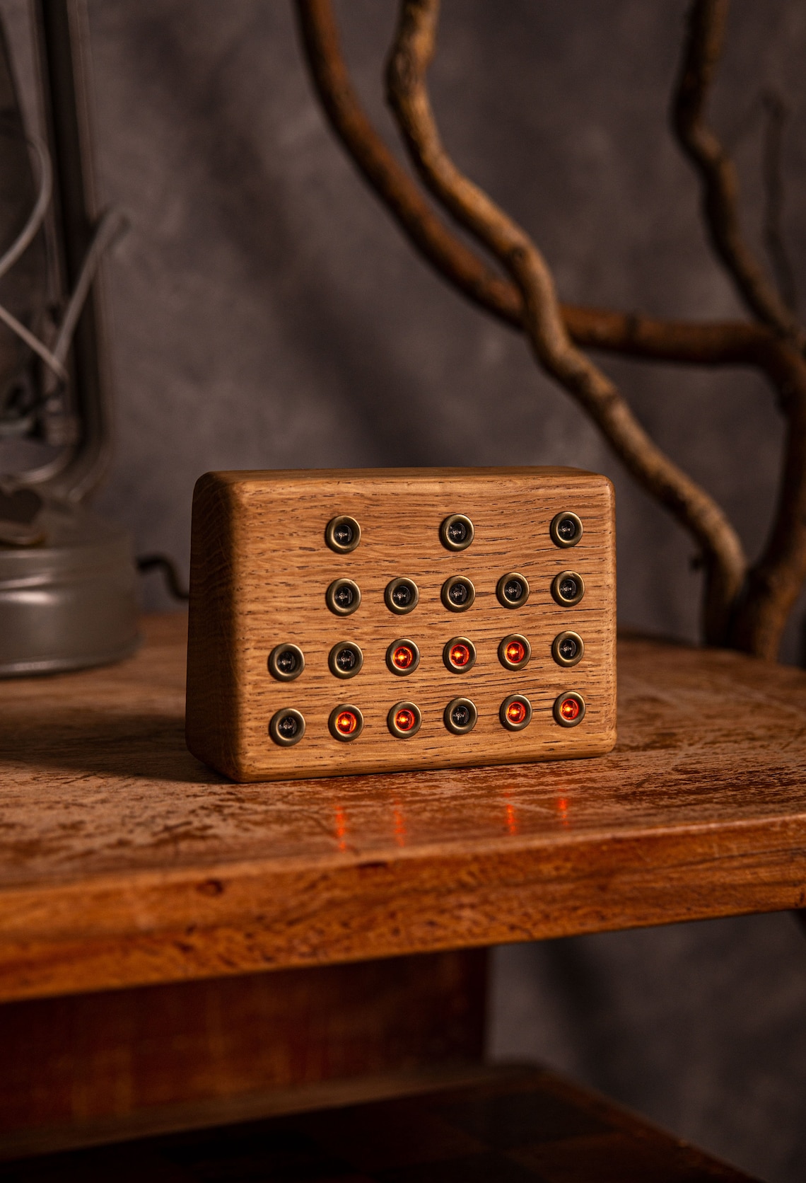 Oak Binary Clock, Geek Steampunk Decor, Unique Gift - Etsy