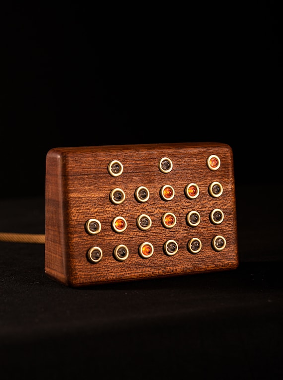 Mahogany Binary Clock, Geek Unique Desk Decor