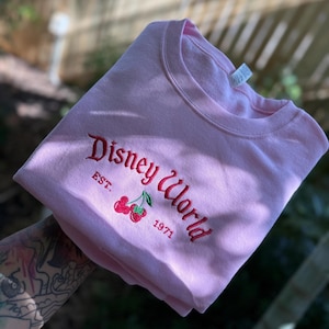 DisneyWorld Cherry Embroidered Sweatshirt