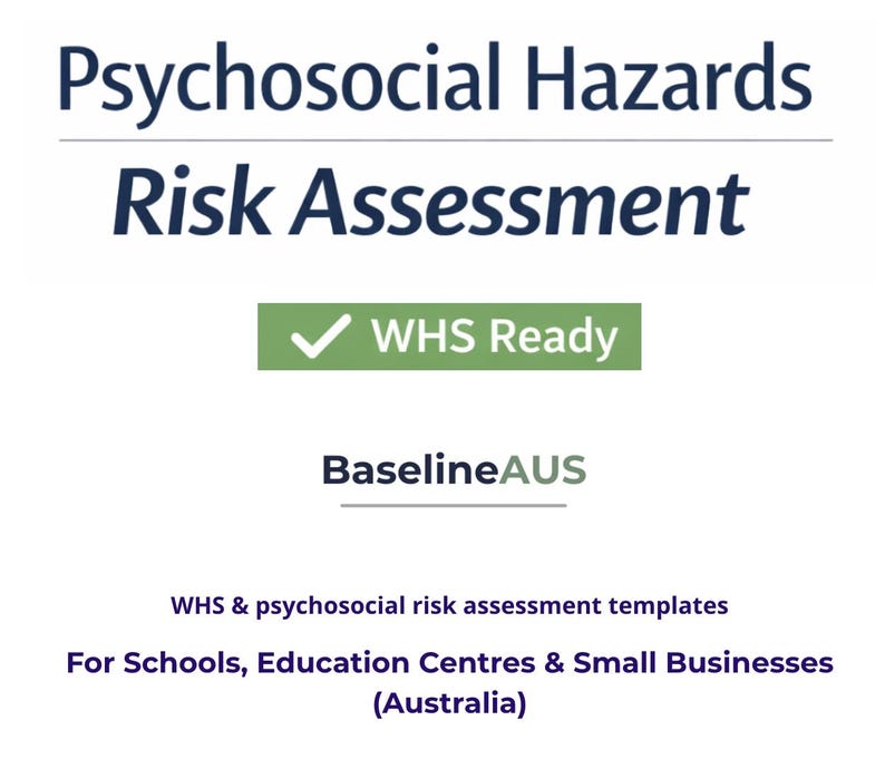 Psychosocial Risk Form Workplace Risk Assessment Template – Psychosocial Hazards WHS Australia ...
