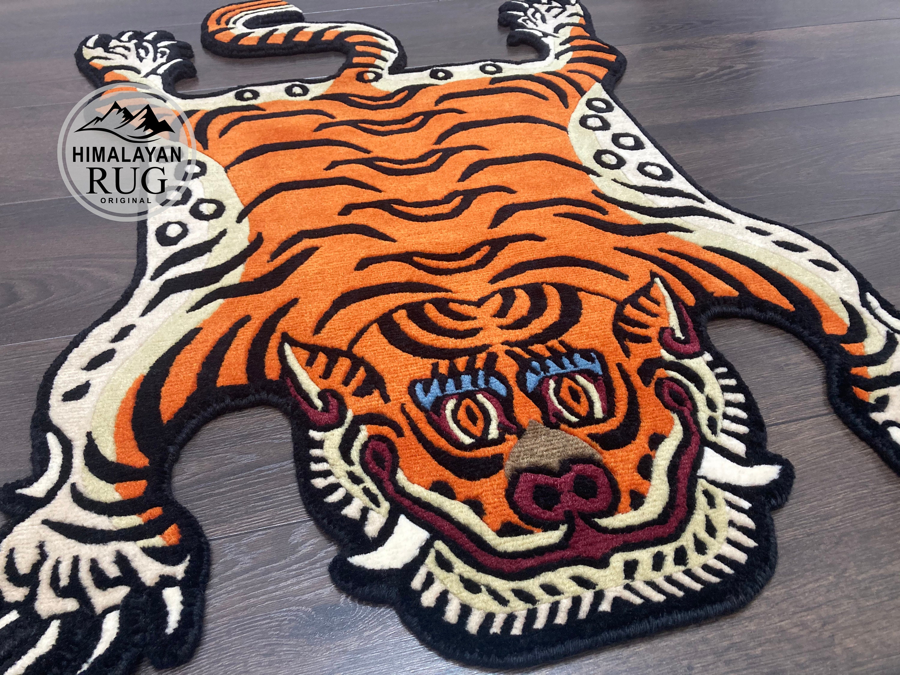 Buy Original Tiger Rug Made in Nepal Etsy