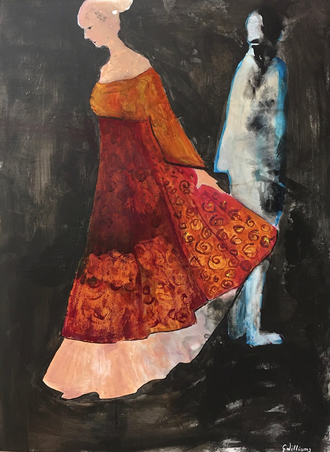 Großes Original Acryl Statement Art Eingangskunst Kamin | Etsy