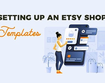 Setting Up An ETSY Shop Template Bundle  in Powerpoint Format  with a  Free Pdf Copy -  "Printable Business" ebook