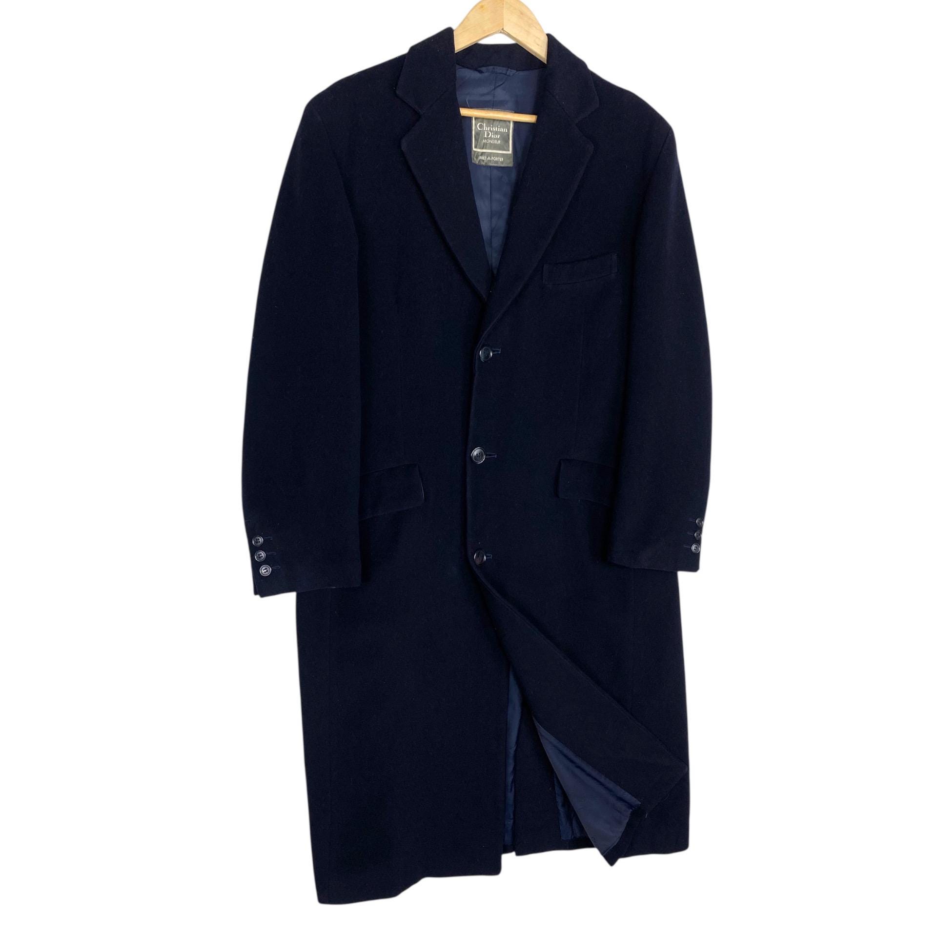 ジャケット・アウター 80s Christian Dior MONSIEUR wool jacket Christian Dior Monsieur Overcoat Wool Jacket Button Men Vintage