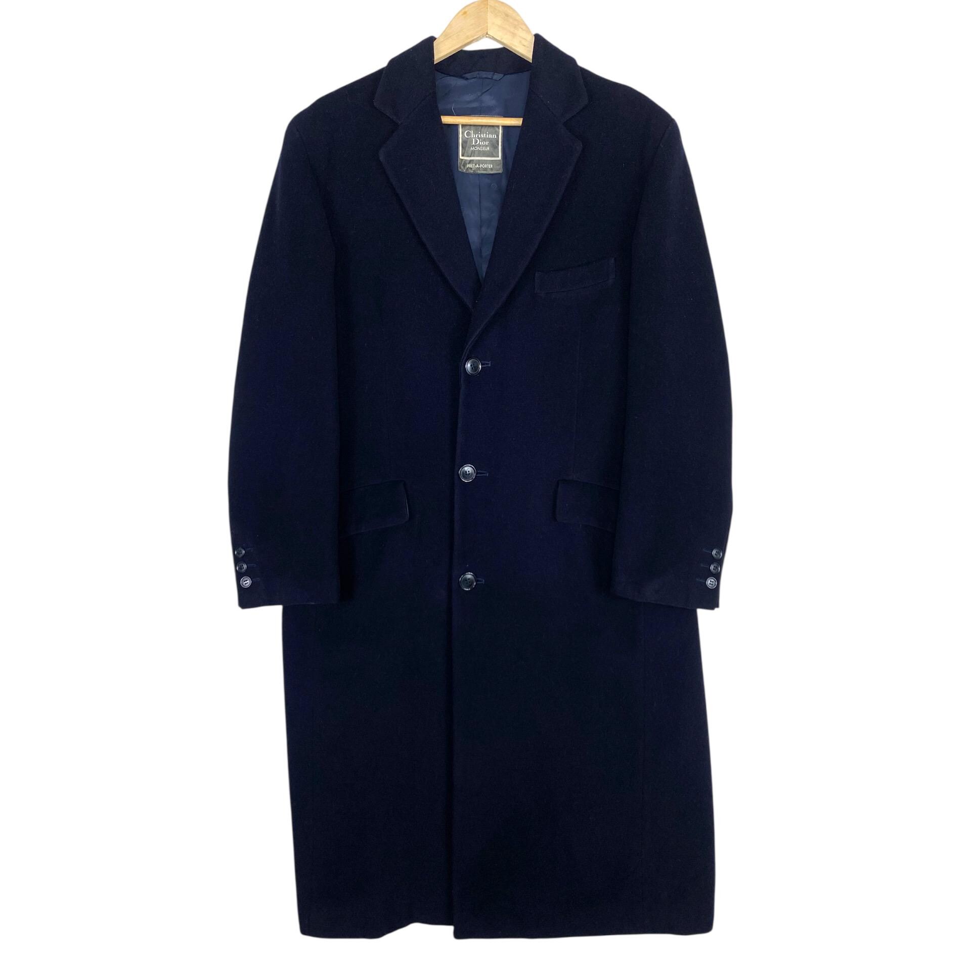 ジャケット・アウター 80s Christian Dior MONSIEUR wool jacket Christian Dior Monsieur Overcoat Wool Jacket Button Men Vintage