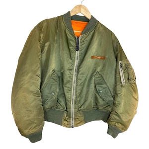 ¡¡Elección!! Chaqueta bomber antidisturbios Avirex MA1 de los 80, desteñida por el sol, chaqueta de vuelo con cremallera para hombre, talla grande imagen 6