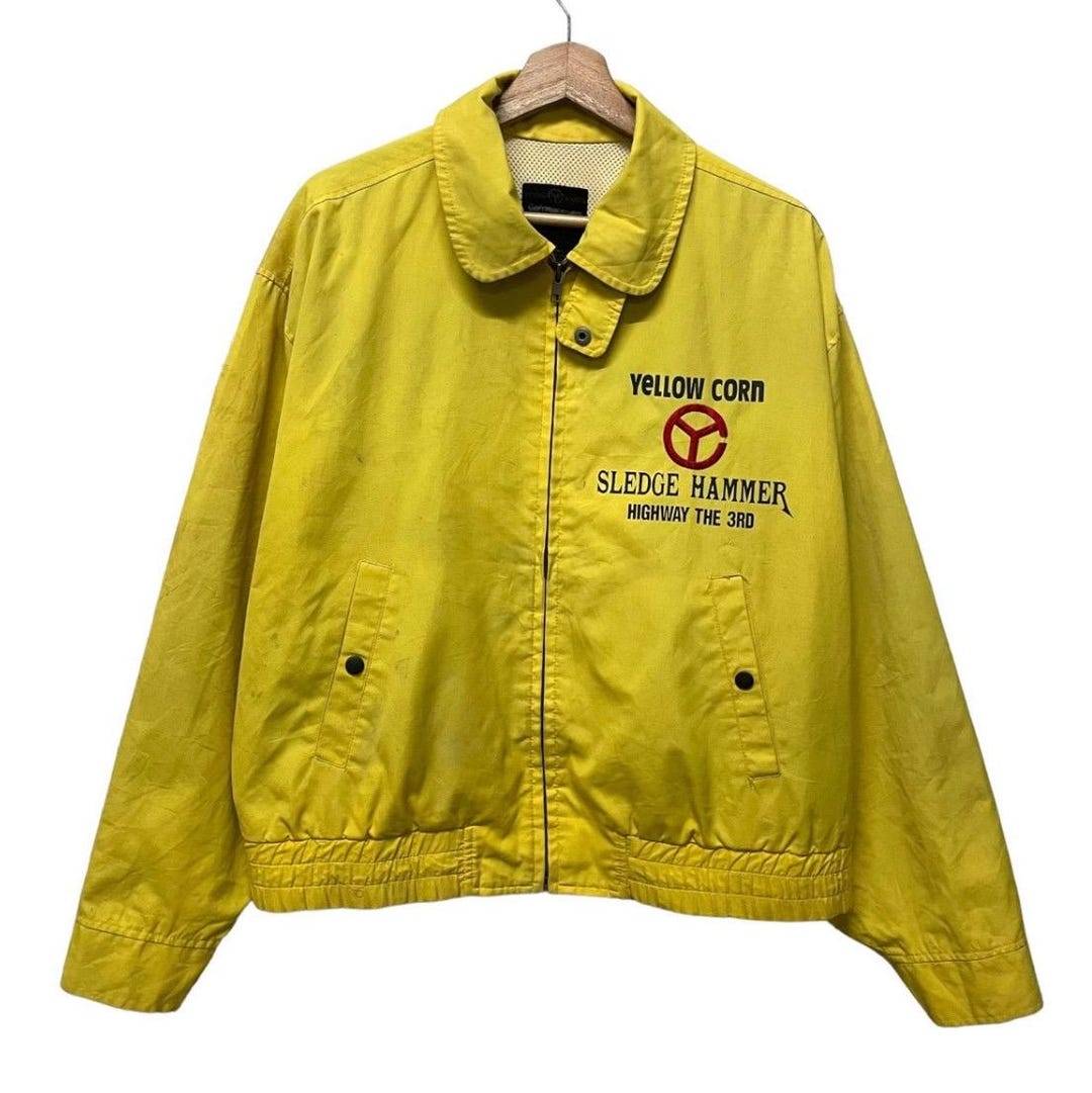 Vintage Yellow Corn Motorsports Sledge Hammer Jacket Large