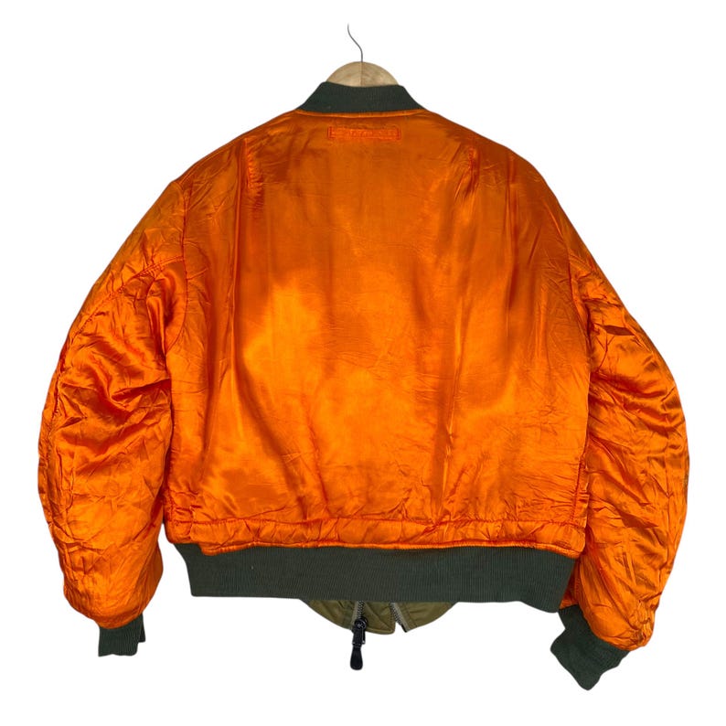 ¡¡Elección!! Chaqueta bomber antidisturbios Avirex MA1 de los 80, desteñida por el sol, chaqueta de vuelo con cremallera para hombre, talla grande imagen 10