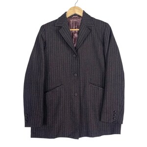 Pick!! Vintage GIGLI Wool Jacquard Jacket Brown Size 38 Medium