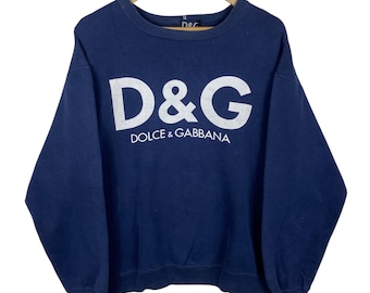 Wähle!! Dolce Gabanna Pullover Pullover Rundhalsausschnitt Großes Logo Sweatshirt Größe Medium