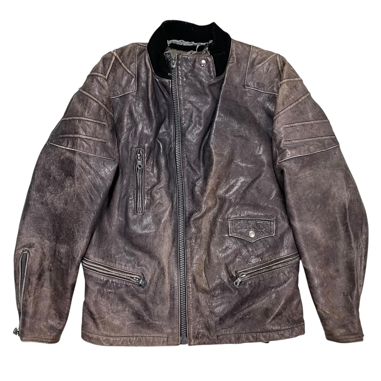 Bomber Vintage Velours Rayures Noir Jaune Closed Années 80 - Marithé François Girbaud - Occasion Très Bon état Taille S