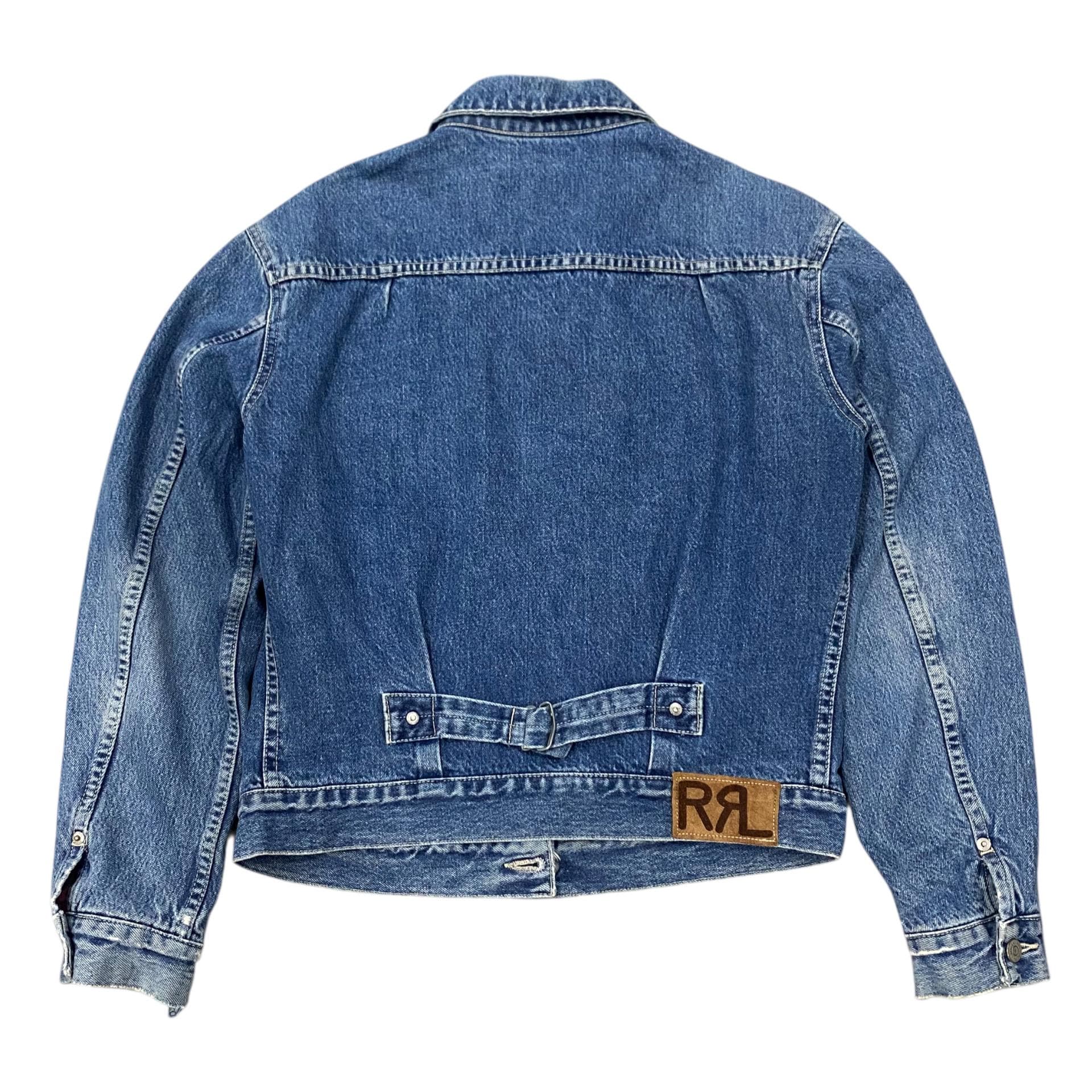 90s RRL Double RL Ralph Lauren Denim Jacket Checkes Lining Size
