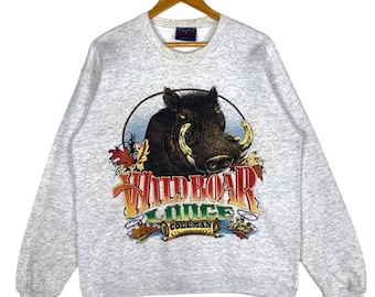 Vintage Coleman Wildboar Long Crew Neck Sweatshirt Pullover Big Logo Sweatshirt Storlek Medium