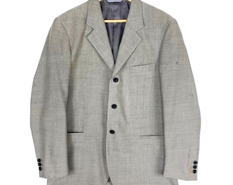 Vintage Yohji Yamamoto Signature Soft Grey 1980s Men Jacket , Size Medium