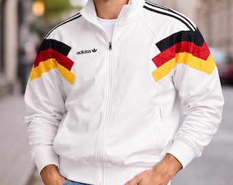 Pick!! Vintage Adidas Germany Rare Trainer World Cup Home Jacket Size Medium