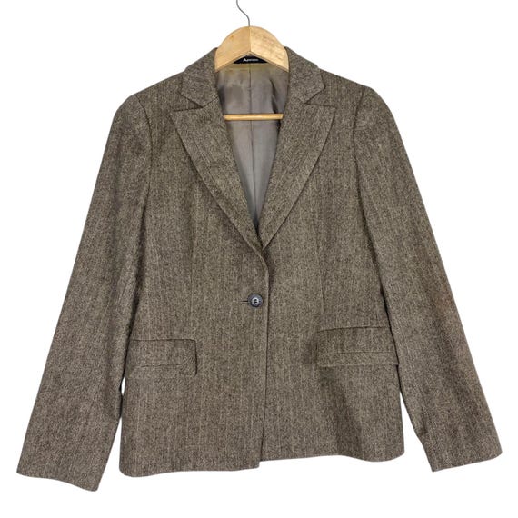 Aquascutum, Pick!! Vintage Aquascutum Single Breasted Herringbone Jacket Size Small