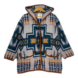 Studio Map Native Navajo Wool Jacket Japanese Made Nice Design Size Large