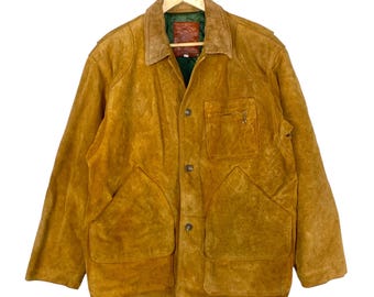 Zeldzaam!! Vintage Golden Bear jaren 80 cruiser suède leren jas maat Large