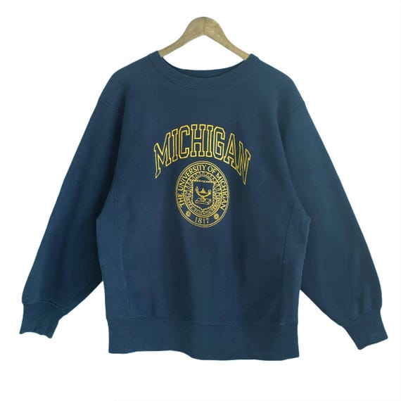 Pick !! Vintage 90s Champion Reverse Weave University Michigan 