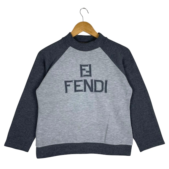 Fendi, Pick!! FENDI Vintage Pullover Sweater Embroidery Big Logo Crewneck Size Medium