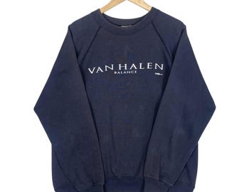 Vintage Van Halen ‘’Balance’’ Tour Rock Band Crewneck Sweatshirt Sunfaded Fashion Size Large