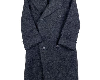 ¡Elige! Abrigo de lana vintage de Issey Miyake, años 80, estilo plantación, con botones, gris carbón, talla pequeña.