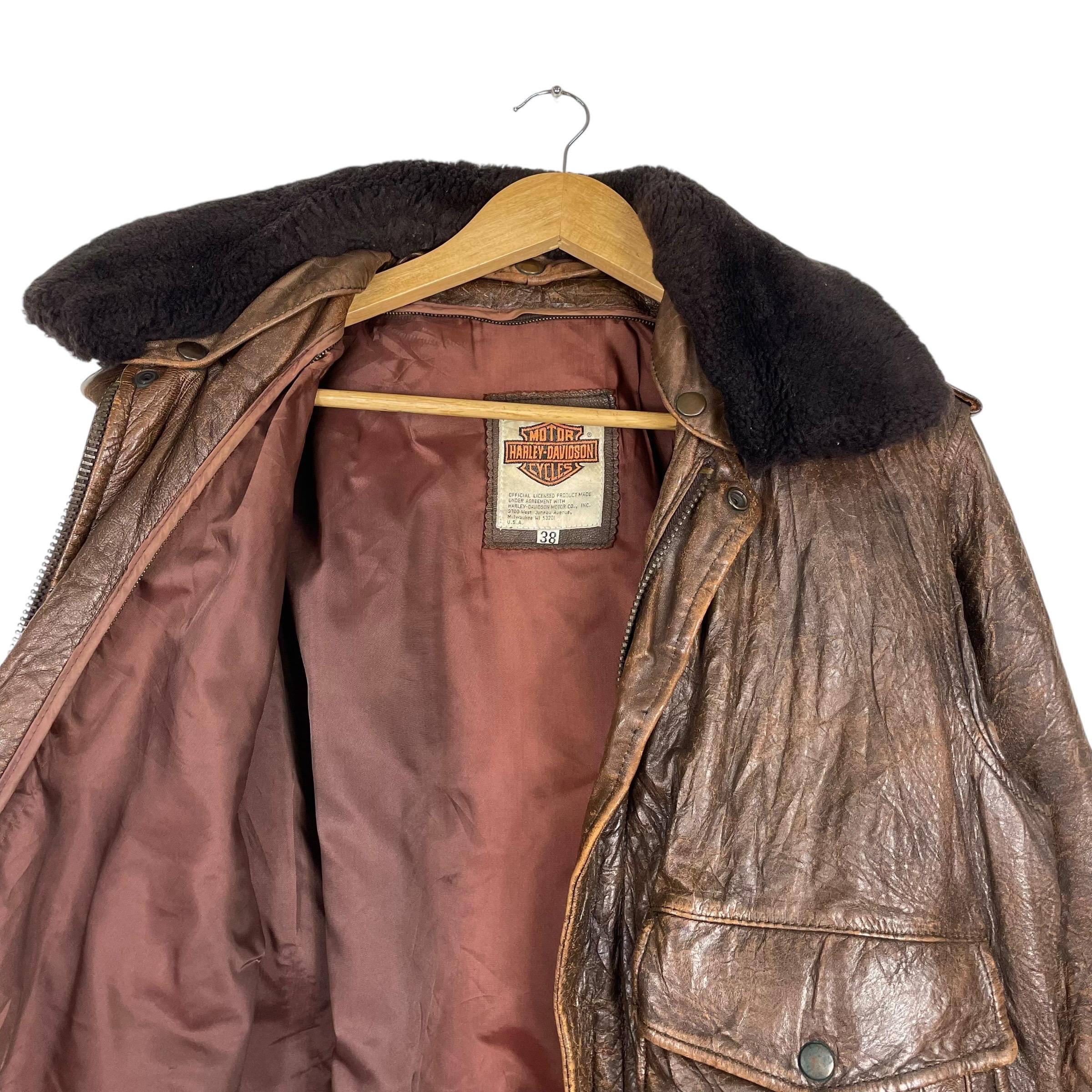 Pick!! Harley Davidson Type A2 Vintage Leather Bomber Jacket Size 