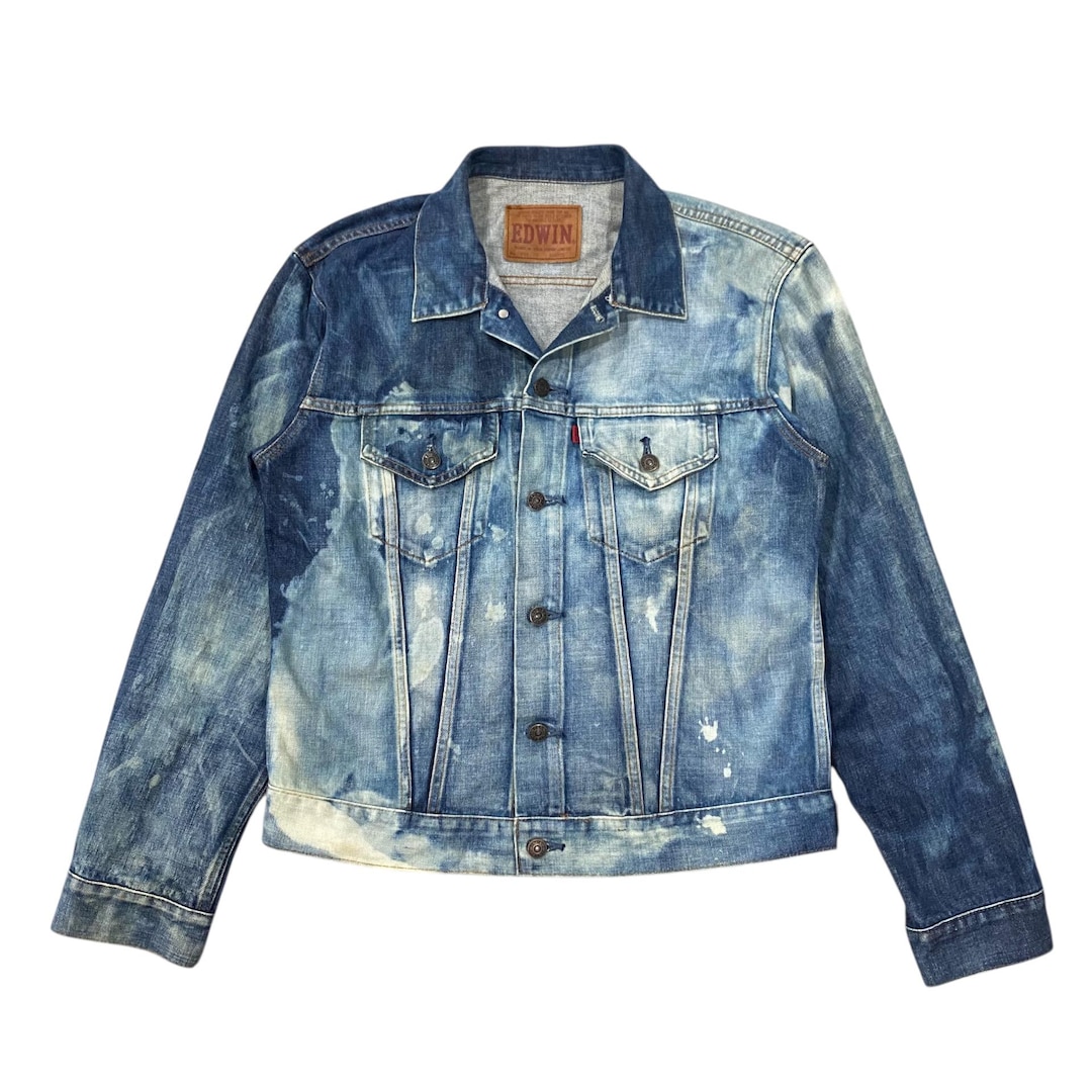 Pick!! Vintage Edwin 503 Type 3 Denim Trucker Jacket,acid Wash