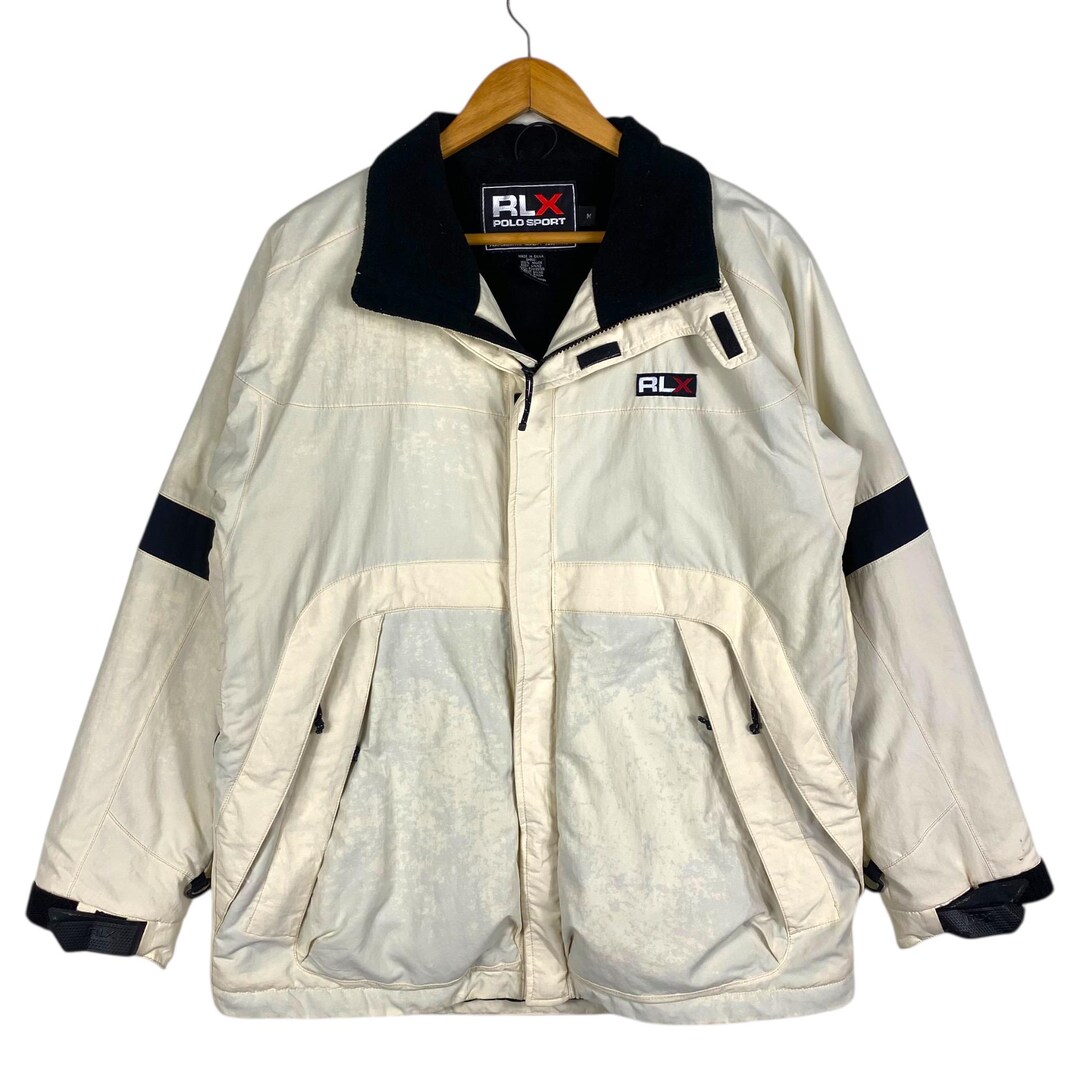Pick!! RLX Ralph Lauren Full Zip Windbreaker Jacket Cream Beige